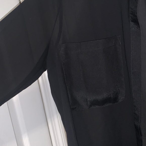 Sheer black button up blouse size medium - Picture 2 of 2